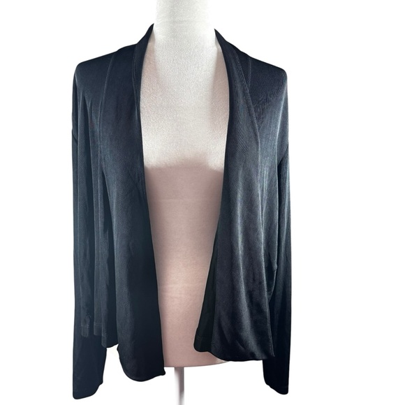 2pc Chico's Travelers Outfit Open Front Cardigan Patterned Crop Pants 3 XL 16 - Picture 2 of 15